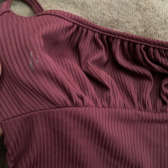 SHEIN Red Ruched Ribbed Camisole Top - Picture 3 of 5